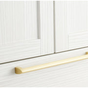 Signature Hardware 453819 Rindahl 17-3/4 Inch Center to Center Appliance Pull Satin Brass Cabinet Hardware Pulls Appliance