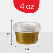 Plasticpro Twist Cap Food Storage Containers, 4 Oz, Clear, Leakproof, Microwave and Freezer Safe, 6-Pack, 124216