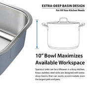 Kraus KBU14 31-1/2 inch Undermount Single Bowl Stainless Steel Kitchen Sink