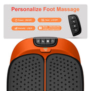 Snailax Foot Massager with Heat and Vibration, Wireless Remote, Fits Up to Size 13, WMK68