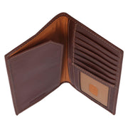 Carhartt Rodeo Leather Wallet, Durable Full-Grain Leather, Triple Stitch, Bifold with ID Window, Black