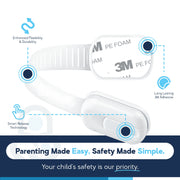 Baby Proof Me Adjustable Safety Strap Locks, 6-Pack, White, Child Safety Locks with Strong 3M Adhesive for Cabinets, Dishwashers, Fridges, Ovens, Trash Cans, Toilet BPM-SS240