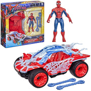 Hasbro Marvel Spider-Man ActionVerse Stretch & Blast Buggy, 4.5-Inch Poseable Action Figure with Web Projectile Vehicle, Multicolor, 94796750