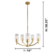Eglo Lighting 203741A 5-Light Gold Transitional Dry Rated Chandelier