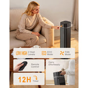 Lairy 24'' 1500W Fast Electric Ceramic Tower Heaters with Thermostat. Black