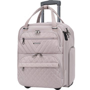KROSER K7651GP-NX Carry On Underseat 16-inch Lightweight Overnight Suitcase Dusty Pink