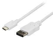 StarTech.com USB C to DisplayPort Cable, 6 ft, 4K 60Hz, White, CDP2DPMM6W
