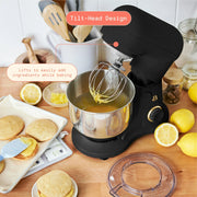 Beautiful 19467 Tilt-Head 3.5 qt Stand Mixer, Black Sesame with Flat Beater, Dough Hook, Balloon Whisk