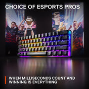 SteelSeries 64820 Apex Pro Mini 60% V2 Wired Mechanical OmniPoint HyperMagnetic Gaming Keyboard w/Rapid Tap, Black