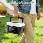 INSMART 6.3-Cup Cordless Electric Lunch Box with 4D Surround Heating, Two-Tier Bag, Utensils Included, Dishwasher Safe, Black