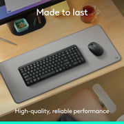 Logitech MK250 Wireless Keyboard and Mouse Combo, Bluetooth Connectivity, Compact Full-Size Keyboard with Number Pad, Ambidextrous Optical Mouse, Spill-Resistant, Graphite