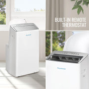 Keystone Portable Inverter Air Conditioner, 12,000 BTU ASHRAE/10,000 BTU DOE, White, Cools Up to 450 Sq Ft, Remote Control, Washable Filter, Model KSTAP10PINV