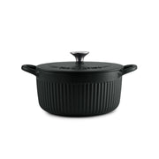 Tramontina Mesa 3.5 Quart Enameled Cast Iron Dutch Oven, Black, Round, Oven Safe up to 500F, Induction Compatible