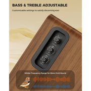 MEVOSTO Active Bookshelf Speakers, Wooden Cabinet, 5