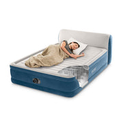 Intex 66158SS Dura-Beam Deluxe Series Comfort Headboard Airbed with Internal Pump, Queen