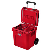 YETI Roadie 48 Wheeled Cooler with Retractable Periscope Handle, Rescue Red