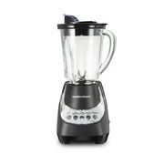 Hamilton Beach 53530F Wave Action Quiet Blender, 48 oz. Glass Jar, 12 Blending Functions, Black