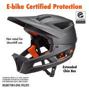 Ozark Trail Adult Full-Face Mountain Bike Helmet, Lightweight Ventilated Design, Black, Size L, Adjustable Fit