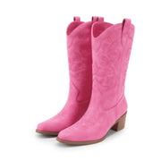 Dream Pairs Women's Cowboy Boots, Size: 6.5, Pink Nubuck