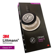 3M Littmann Classic III Stethoscope, Tunable Dual-Sided Stainless Steel Chestpiece, Plum Tube, Soft-Sealing Eartips, Non-Chill Bell Sleeve, 27 in, 5960