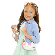 Disney Princess Style Collection Trendsetter Shoulder Purse, Pink, Includes Six Pretend Play Accessories, 9 in