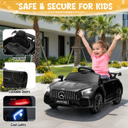 UBesGoo AMG GTR 12V Mercedes-Benz Electric Ride On Cars Toys for Kids, Black