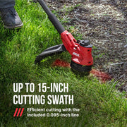 SKIL PWRCore 40V Brushless 15-Inch String Trimmer and 530 CFM Leaf Blower Combo Kit with 4.0Ah Battery and 60W Charger, CB4832C-13
