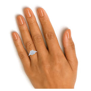 Lab Created Diamonds Radiant Engagement Ring in 18K White Gold, 6