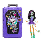 Mattel Monster High Skulltimate Secrets Jinafire Long Doll Playset with 19+ Travel-Themed Surprises and Luggage Case, JDR52