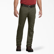Dickies FLEX Regular Fit Straight-Leg Tough Max Duck Carpenter Pants for Men - Stonewashed Moss - 36x30