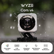Wyze WYZEC4WH Cam V4 2.5K QHD WiFi Indoor/Outdoor Security Camera with Color Night Vision