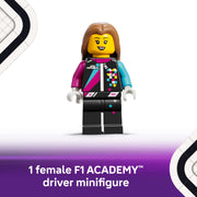 LEGO Speed Champions F1 Academy Race Car Building Toy with Female Driver Minifigure, 201 Pieces, Ages 10+, 6588755
