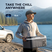 Simzlife Portable Car Refrigerator, 11 Quart Compact Freezer with Adjustable Temperature -4F to 68F, AC/DC Compatible, Ultra-Quiet, Lightweight for Camping and Travel