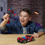 Hasbro Marvel Spider-Man VenomVersus Epic World of Action Miles Morales Remix Blast Racer, Red and Black, 4-Inch Figure and Vehicle Set