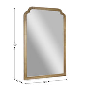 Flash Furniture Large Accent Wall Mirror, 36 in x 24 in, Solid Rubberwood Frame, Rustic Brown, Rectangle, HMHD-24M045YBN-RUSTICBRN-GG