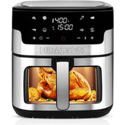 MIRASTON 8.5-Quart Air Fryer, 1500W, Stainless Steel, 8 Preset One-Touch Controls, Dishwasher-Safe Basket, MS-1806
