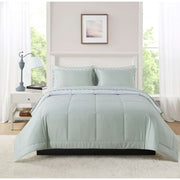 Mainstays Reversible Comforter and Sheet Set All in One - 7 Pieces, Queen, Sage
