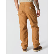 Carhartt Iconic B01 Firm Duck Double-Front Dungaree Work Utility Pants, Carhartt Brown, W33 x L32, 106679