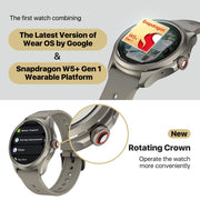 Mobvoi TicWatch Pro 5 Sandstone Snapdragon W5+ Gen 1 Platform Wear OS Smart Watch 80 Hrs Long Battery