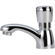 Zurn AquaSpec Single-Hole Deck-Mount Metering Bathroom Sink Faucet, Polished Chrome, Lead-Free Brass, 0.5 GPM Vandal-Resistant Spray, Slow-Closing Cartridge, Z86100-XL-3M