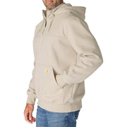 Carhartt Men's Paxton 1/4-Zip Hooded Sweatshirt, Heavyweight Water-Repellent, Cobblestone, Medium, 100617