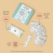 The Honest Company Babe's Clean Bum Gift Set: Basic Cleansing, Diaper Rash Cream, Unscented, 9 Pieces