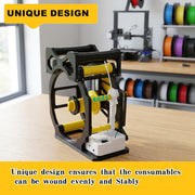 Zelvoro 3D Industrial Filament Respooler Machine, Electric Printer Winder, Yellow