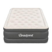 Beautyrest Sky Rise Full Air Mattress, 18 in. Raised Profile, Built-In SureLock Pump, Offset Coil Support, Soft Flocked Velvet Cover, 700 lb Capacity, MM02018DB