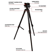Bog Pod 1099443 DeathGrip Carbon Fiber Shooting Tripod