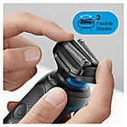 Braun Series 5 5049cs Electric Shaver with Beard Trimmer, Wet and Dry Use, EasyClean System, Rechargeable Cordless Foil Shaver, Blue