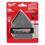 Milwaukee 48-80-5405 Assorted 80, 120 & 180 Grit Mesh Sanding Sheets for M12 FUEL Orbital Detail Sander 12-Pack