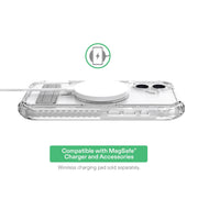 onn Rugged MagSafe Compatible Phone Case with Kickstand, Clear, for iPhone 17 and iPhone 17 Pro Max