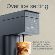 Chefman Caffeinator Single Serve Coffee Maker, 48 oz Removable Water Reservoir, Adjustable Brew Strength, Iced Coffee Function, Touch Controls, Concrete