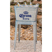 Leigh Country Corona Extra Galvanized Beverage Tub with Stand, 42 Qt Capacity, Silver, 18 x 18 x 34 in, MC 47940
